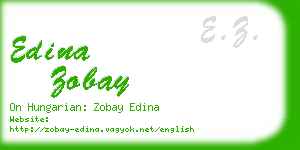 edina zobay business card